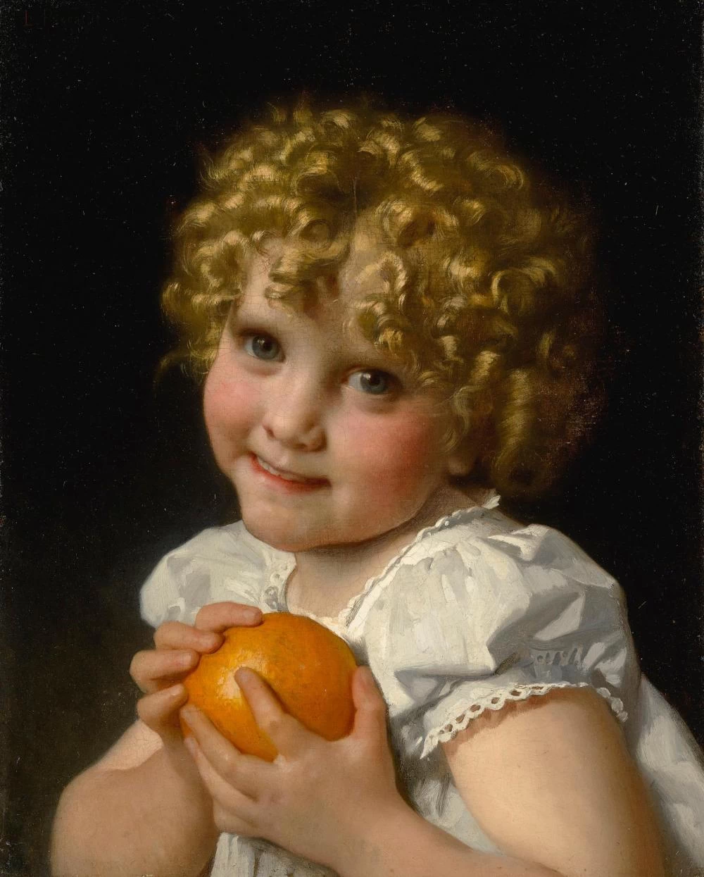 Bambina con l'arancia